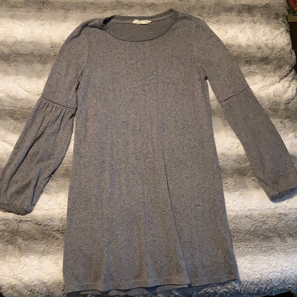 Grey sweater dress